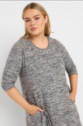 YOURS Curve Grey Soft Touch Pocket Dress | Yours Clothing 4