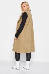 PixieGirl Brown Teddy Longline Gilet | PixieGirl  4