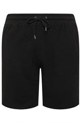 KAM Big & Tall Black Interlock Shorts