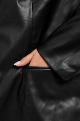 EVANS Plus Size Black Faux Leather Blazer | Evans 4