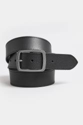 BadRhino Black Plain Leather Belt