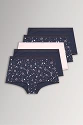 YOURSET 5 PACK Plus Size Navy Blue Celestial Print Shorts | Yours Clothing 3