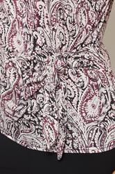 LTS Tall Black Paisley Side Tie Top | Long Tall Sally 5