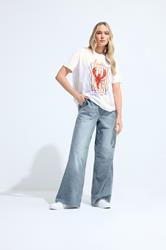 LTS Tall Women's White Lobster Graphic Oversized T-Shirt | Long Tall Sally 3