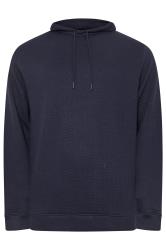 BadRhino Big & Tall Navy Blue Chevron Quilted Hoodie 2