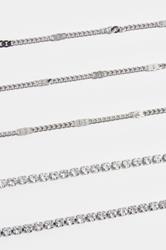 Silver Tone Multi Layer Diamante Necklace | Yours Clothing 2
