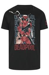 BadRhino Big & Tall Black Deadpool Graphic T-Shirt