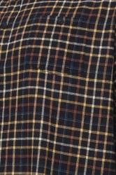 D555 Big & Tall Black Check Print Long Sleeve Shirt | BadRhino 1