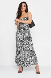 PixieGirl Petite Women's Black Zebra Print Cowl Neck Maxi Slip Dress | PixieGirl 3