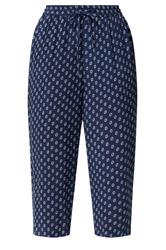 M&Co Navy Blue Dobby Cropped Trousers | M&Co 5