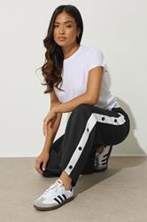 PixieGirl Petite Womens Black Contrast Stripe Wide Leg Trousers | PixieGirl 3