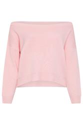 LIMITED COLLECTION Curve Pink  Knitted Off Shoulder Jumper
