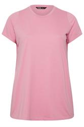 YOURS Curve Pink Short Sleeve Core T-Shirt