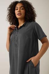 EVANS Plus Size Black Lyocell Denim Dress | Evans  4