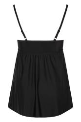 Plus Size Black Mesh Panel Tummy Control Swim Dress | Yours Clothing 10