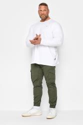 JACK & JONES Olive Green Cargo Trousers | BadRhino 1