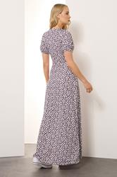 LTS Tall Berry Red Ditsy Floral Print Wrap Maxi Dress | Long Tall Sally 2