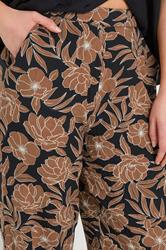 LTS Tall Rust Orange Floral Print Wide Leg Trousers | Long Tall Sally 5