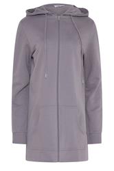 LTS Tall Lilac Purple Cotton Longline Zip Hoodie