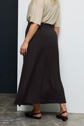 Black Maxi Jersey Strtech Skirt With Pockets, Plus size 16 to 36 2