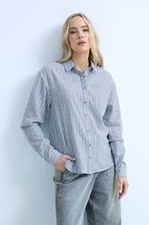 LTS Tall Blue Stripe Cotton Collared Shirt | Long Tall Sally  3