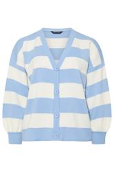 LIMITED COLLECTION Curve Blue & White Stripe Knitted Cardigan