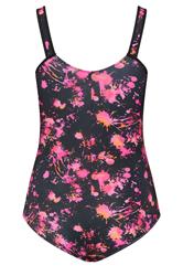 YOURS Plus Size Pink Active Splash Print Swimsuit | Yours Clothing 7