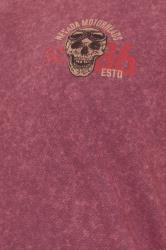 BadRhino Big & Tall Red Acid Wash 'Nevada Motorheads' Slogan T-Shirt | BadRhino 7