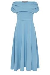 STAR Blue Off Shoulder Fit and Flare Dress | StarByJM 5