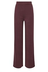LTS Tall Women's Berry Red Textured Wide Leg Trousers | Long Tall Sally 5