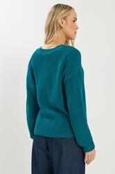 LTS Tall Women's Teal Blue V-Neck Cardigan | Long Tall Sally 2