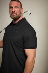 BadRhino Big & Tall Black Pique Golf Polo Shirt | BadRhino 3