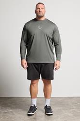 IronRhino Big & Tall Grey Performance Long Sleeve T-Shirt | BadRhino 1