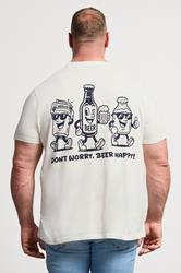 BadRhino Big & Tall Off White Beer Graphic T-Shirt | BadRhino 5