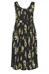 EVANS Plus Size Black Floral Tie Waist Sundress | Evans  5