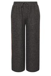 YOURS Plus Size Grey Side Stripe Trousers | Yours Clothing 6