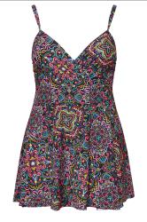 YOURS Plus Size Black Paisley Print Swimdress | Yours Clothing 8