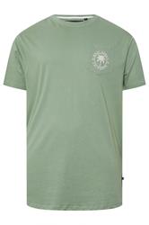 KAM Big & Tall Sage Green 'Pasadena' Reverse T-Shirt | BadRhino 2