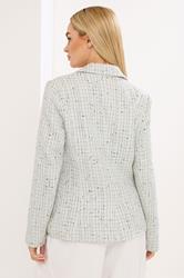 STAR White Boucle Checked Blazer | StarByJM 2