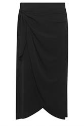 YOURS Plus Size Black Wrap Skirt | Yours Clothing 5