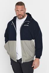 JACK & JONES Big & Tall Navy Blue Bomber Jacket | BadRhino 2