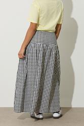 PixieGirl Petite Women's Black Gingham Print Maxi Skirt | PixieGirl 2