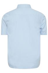 BadRhino Big & Tall Premium Light Blue Short Sleeve Oxford Cotton Shirt | BadRhino 4