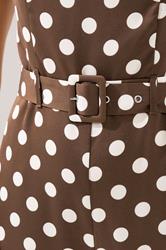 LTS Tall Women's Chocolate Brown Polka Dot Wide Leg Jumpsuit | Long Tall Sally 4