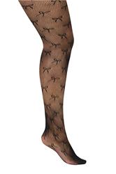YOURS Plus Size Black Bow Fishnet Tights | Yours Clothing 3