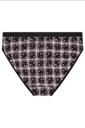 YOURSET 5 PACK Plus Size Black & Pink Check Print High Leg Knickers | Yours Clothing  7