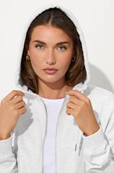 LTS Tall Light Grey Zip Through Pocket Hoodie | Long Tall Sally  4