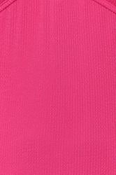 YOURS Plus Size Pink Buckle Textured Swimsuit | Yours Clothing 6
