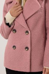 M&Co Petite Pink Double Breasted Boucle Jacket | M&Co 4