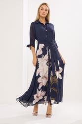 STAR Navy Blue Floral Print Shirt Dress | StarByJM 3